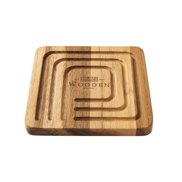 Lót Ly Gỗ Teak The Squared | Wooden Decor - Wooden Decor