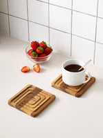 Lót Ly Gỗ Teak The Squared | Wooden Decor - Wooden Decor