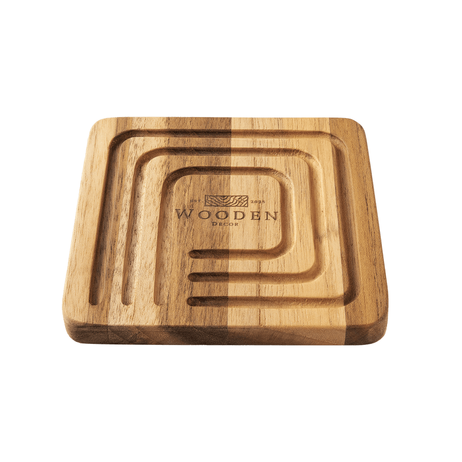 Lót Ly Gỗ Teak The Squared | Wooden Decor - Wooden Decor